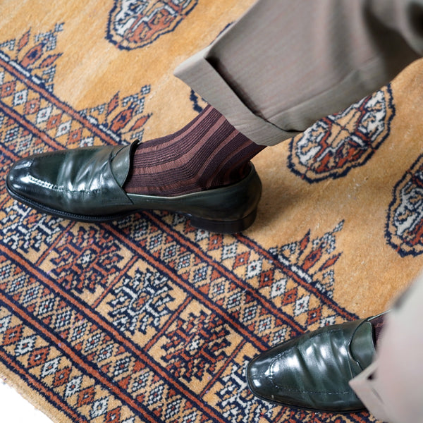 ツートンストライプソックス - 靴下 Il Regalo/イルレガロ | HIGH QUALITY SOCKS