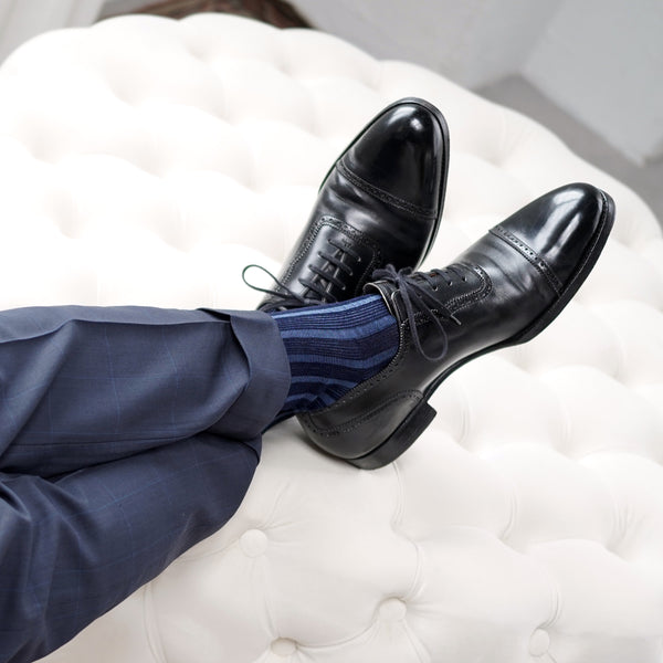 ツートンストライプソックス - 靴下 Il Regalo/イルレガロ | HIGH QUALITY SOCKS