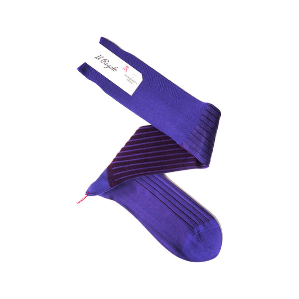 リバーシブルロングホーズ / Lサイズ - PURPLE & GRAPE / 27-29cm Il Regalo/イルレガロ | HIGH QUALITY SOCKS