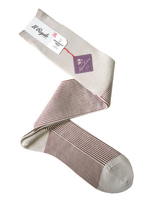 ヘアラインストライプロングホーズ - 靴下 SNOW / 25-27cm Il Regalo/イルレガロ | HIGH QUALITY SOCKS