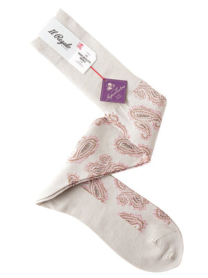 クラシックペイズリーロングホーズ - 靴下 WHITE / 25-27cm Il Regalo/イルレガロ | HIGH QUALITY SOCKS
