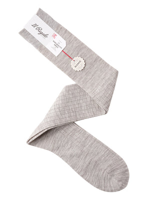 ラミーリブロングホーズ / Lサイズ - 靴下 ASH GREY / 27-29cm Il Regalo/イルレガロ | HIGH QUALITY SOCKS