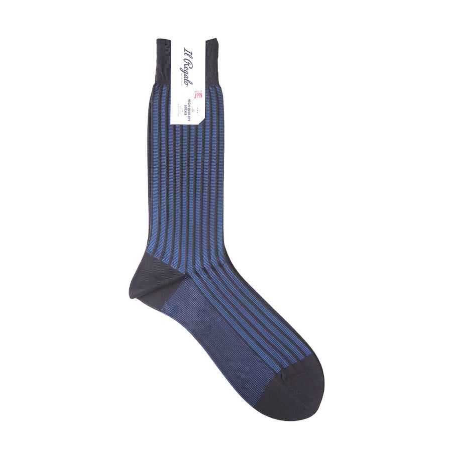 Stripe Jacquard Socks, Large Size