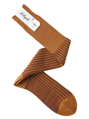 ストライプジャガードロングホーズ - 靴下 BRICK / 25-27cm Il Regalo/イルレガロ | HIGH QUALITY SOCKS