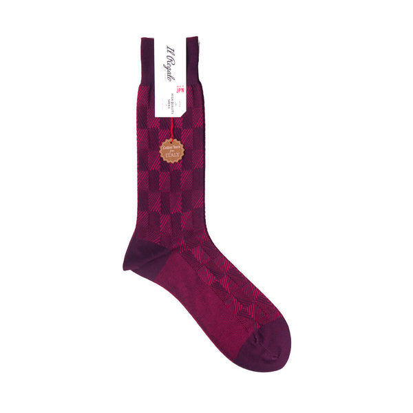 万華鏡ソックス - 靴下 BURGUNDY / 25-27cm Il Regalo/イルレガロ | HIGH QUALITY SOCKS
