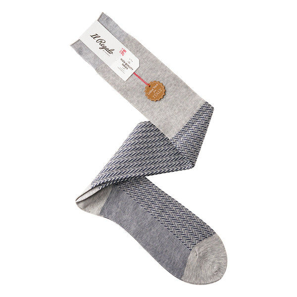ヘリンボーンロングホーズ - 靴下  Il Regalo/イルレガロ | HIGH QUALITY SOCKS