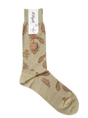 フローラルペイズリーソックス - 靴下 PISTACHIO / 25-27cm Il Regalo/イルレガロ | HIGH QUALITY SOCKS