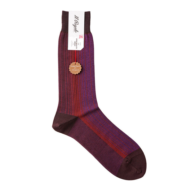 オンブレストライプソックス - 靴下 BROWN / 25-27cm Il Regalo/イルレガロ | HIGH QUALITY SOCKS