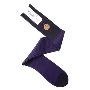 Birdseye Stripe Over-the-Calf Socks