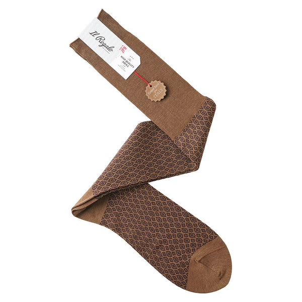 スモールメダリオンロングホーズ - 靴下 MOCHA / 25-27cm Il Regalo/イルレガロ | HIGH QUALITY SOCKS