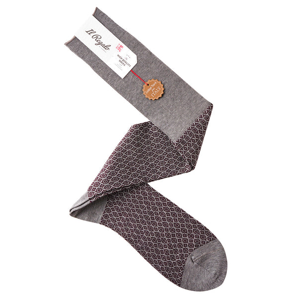 スモールメダリオンロングホーズ - 靴下 GREY / 25-27cm Il Regalo/イルレガロ | HIGH QUALITY SOCKS
