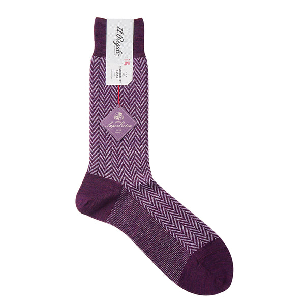 ウール＆リネンヘリンボーンソックス - 靴下  Il Regalo/イルレガロ | HIGH QUALITY SOCKS