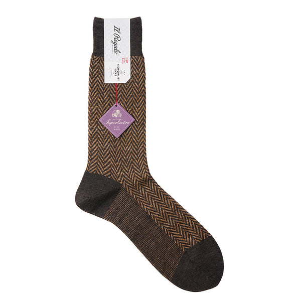 ウール＆リネンヘリンボーンソックス - 靴下  Il Regalo/イルレガロ | HIGH QUALITY SOCKS