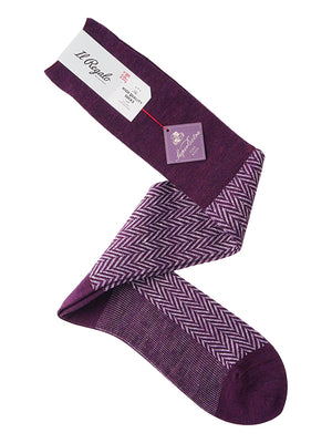 ウール＆リネンヘリンボーンロングホーズ - 靴下  Il Regalo/イルレガロ | HIGH QUALITY SOCKS