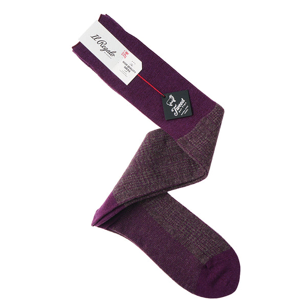グレンチェックロングホーズ - 靴下  Il Regalo/イルレガロ | HIGH QUALITY SOCKS