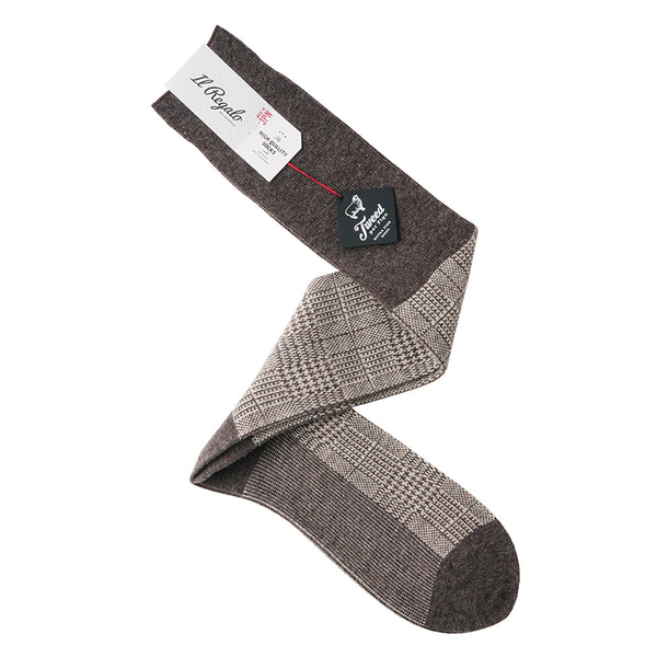 グレンチェックロングホーズ - 靴下  Il Regalo/イルレガロ | HIGH QUALITY SOCKS