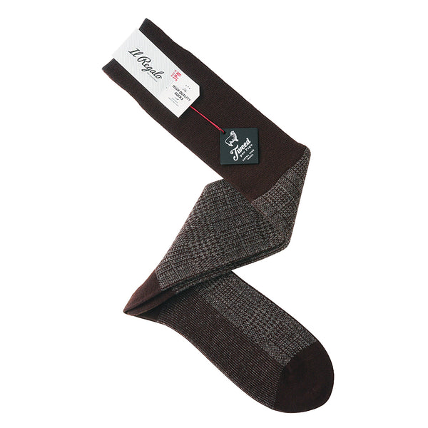 グレンチェックロングホーズ - 靴下  Il Regalo/イルレガロ | HIGH QUALITY SOCKS