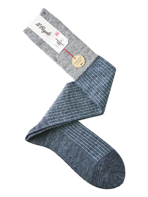 リネンストライプロングホーズ - 靴下  Il Regalo/イルレガロ | HIGH QUALITY SOCKS