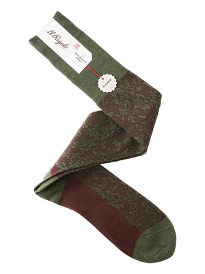 ラミーフローラルロングホーズ - 靴下  Il Regalo/イルレガロ | HIGH QUALITY SOCKS