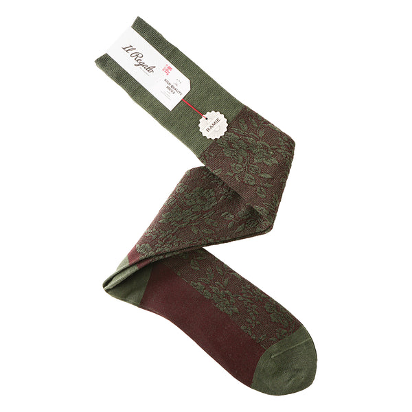 ラミーフローラルロングホーズ - 靴下  Il Regalo/イルレガロ | HIGH QUALITY SOCKS