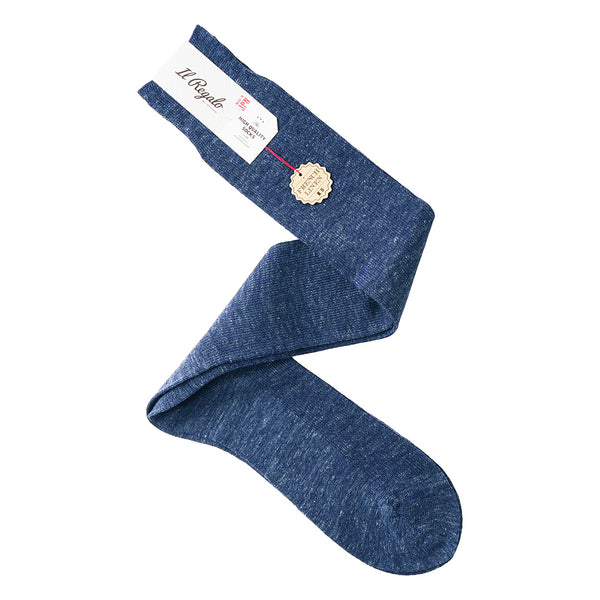 リネンエアリーリブロングホーズ - 靴下  Il Regalo/イルレガロ | HIGH QUALITY SOCKS