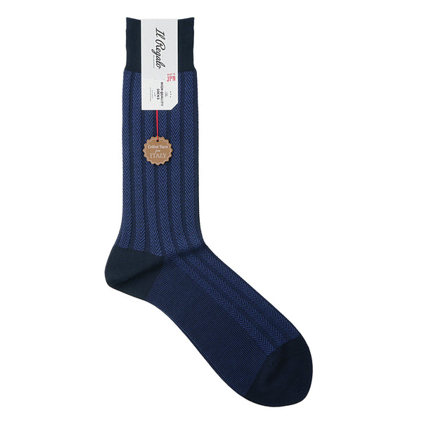 ストライプヘリンボーンソックス - 靴下  Il Regalo/イルレガロ | HIGH QUALITY SOCKS