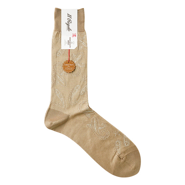 シャドーペイズリーソックス - 靴下  Il Regalo/イルレガロ | HIGH QUALITY SOCKS