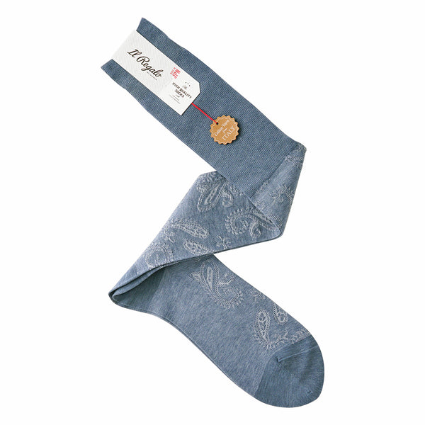 シャドーペイズリーロングホーズ - 靴下  Il Regalo/イルレガロ | HIGH QUALITY SOCKS