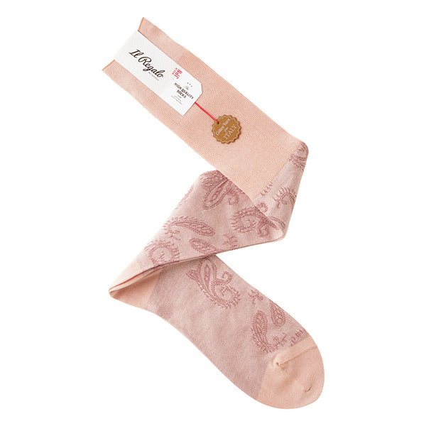 シャドーペイズリーロングホーズ 【outBespokenコラボレーション】 - 靴下  Il Regalo/イルレガロ | HIGH QUALITY SOCKS