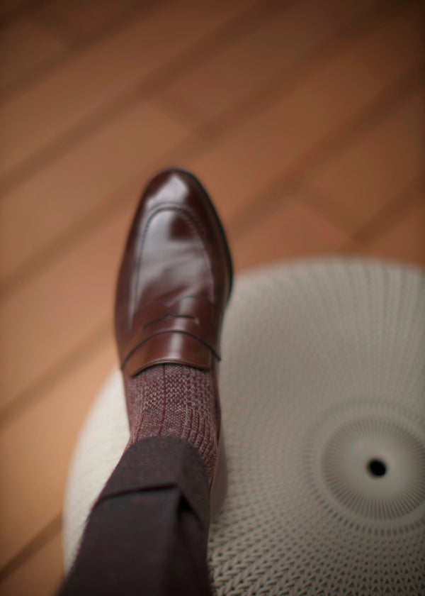 グレンチェックロングホーズ 【outBespokenコラボレーション】 - 靴下  Il Regalo/イルレガロ | HIGH QUALITY SOCKS