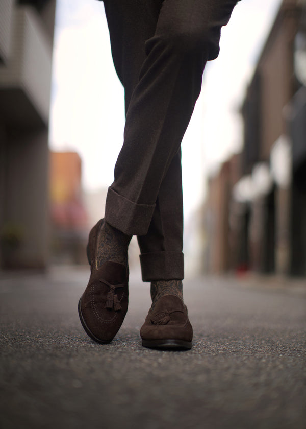 ヘリテージダマスクロングホーズ 【outBespokenコラボレーション】 - 靴下  Il Regalo/イルレガロ | HIGH QUALITY SOCKS