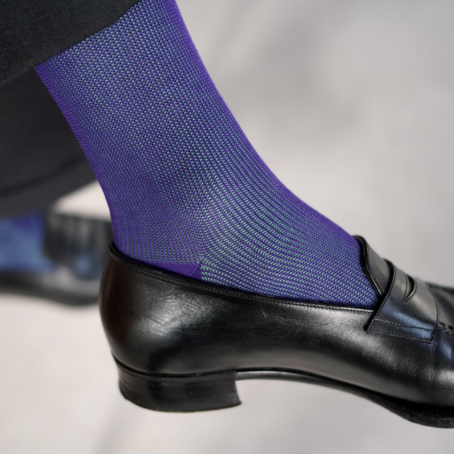 Reversible Bi-color Over-the-calf Socks