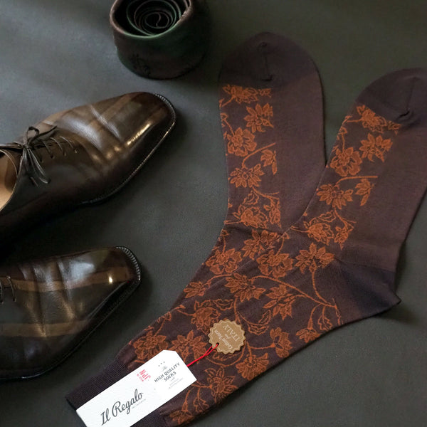 ペイズリーブルームソックス - 靴下  Il Regalo/イルレガロ | HIGH QUALITY SOCKS