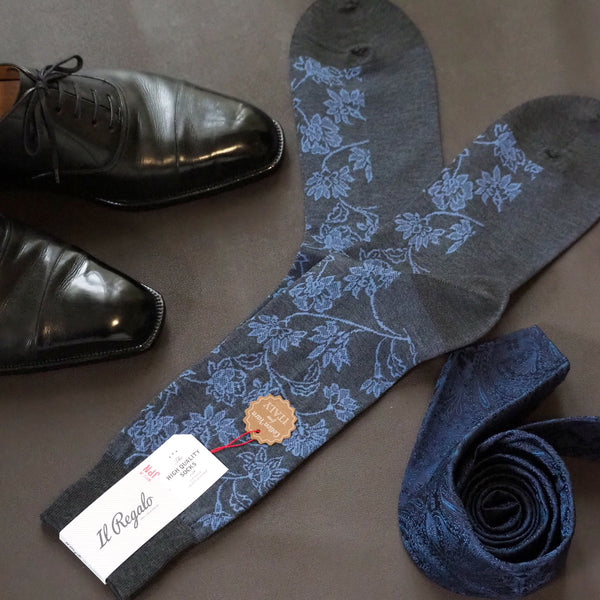 ペイズリーブルームソックス - 靴下  Il Regalo/イルレガロ | HIGH QUALITY SOCKS