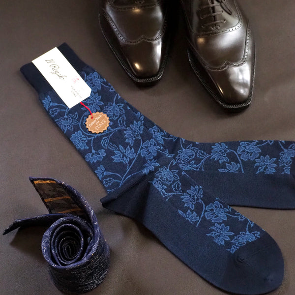 ペイズリーブルームソックス - 靴下  Il Regalo/イルレガロ | HIGH QUALITY SOCKS