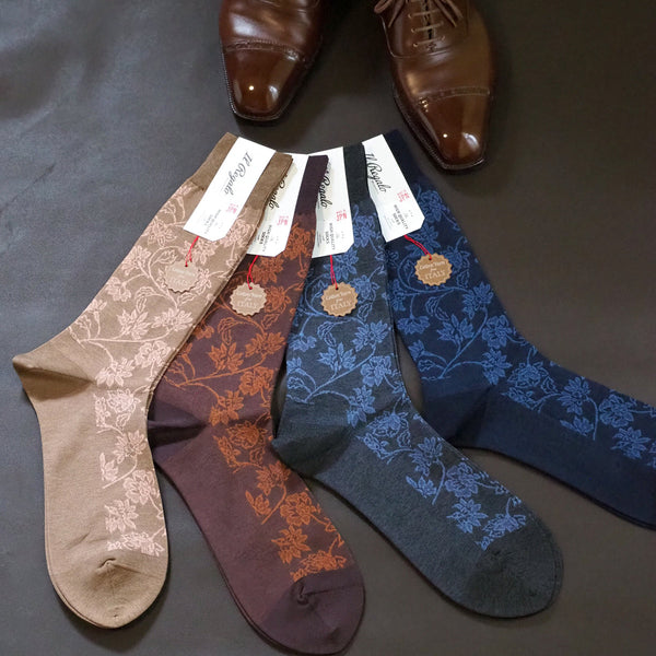 ペイズリーブルームソックス - 靴下  Il Regalo/イルレガロ | HIGH QUALITY SOCKS