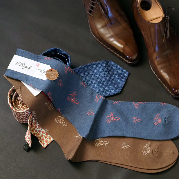 フローラルドットソックス - 靴下  Il Regalo/イルレガロ | HIGH QUALITY SOCKS