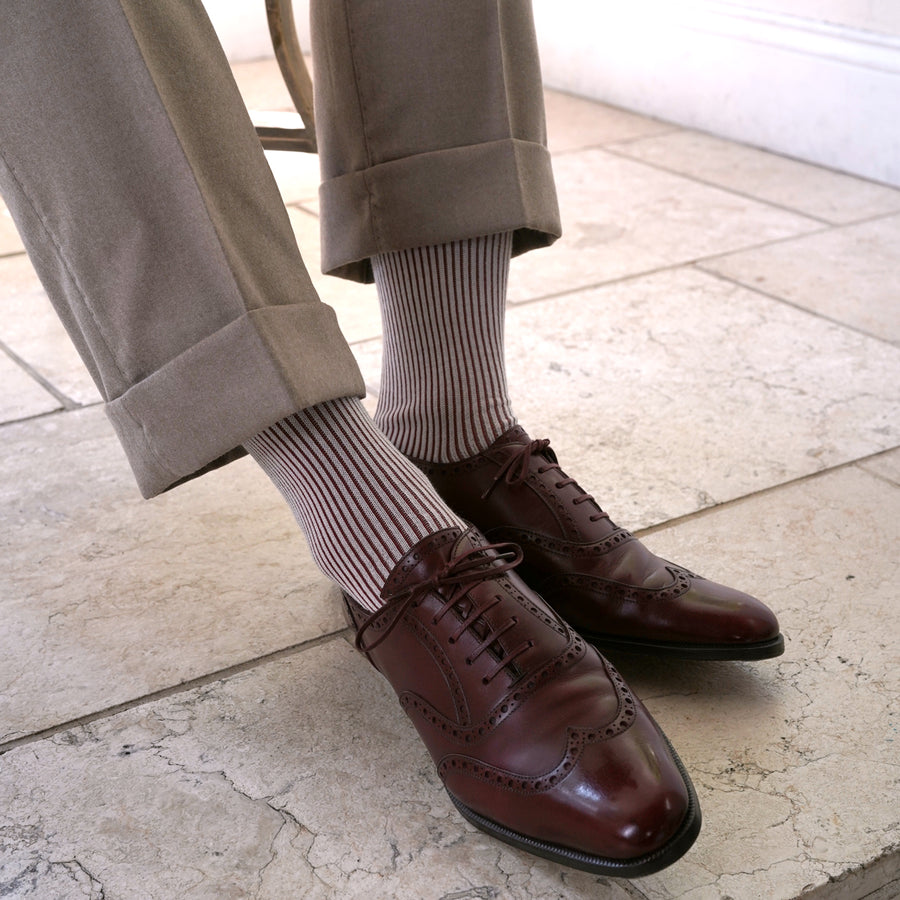 Pinstripe Over-the-calf Socks