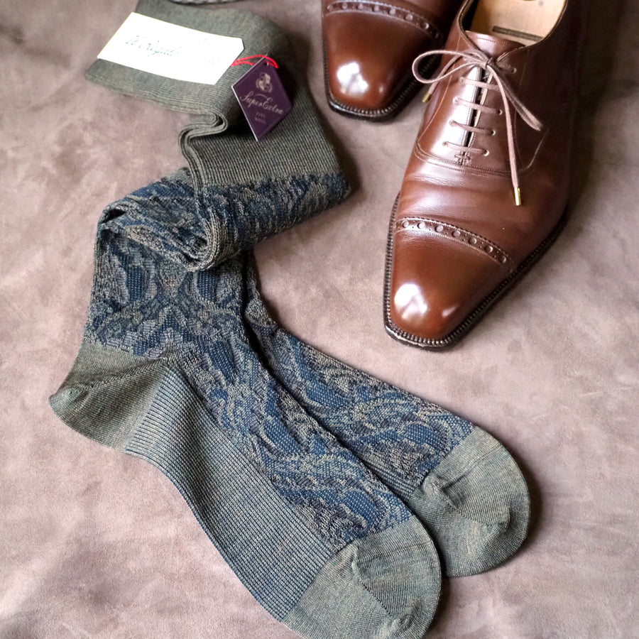 Heritage Damask Over-the-Calf Socks