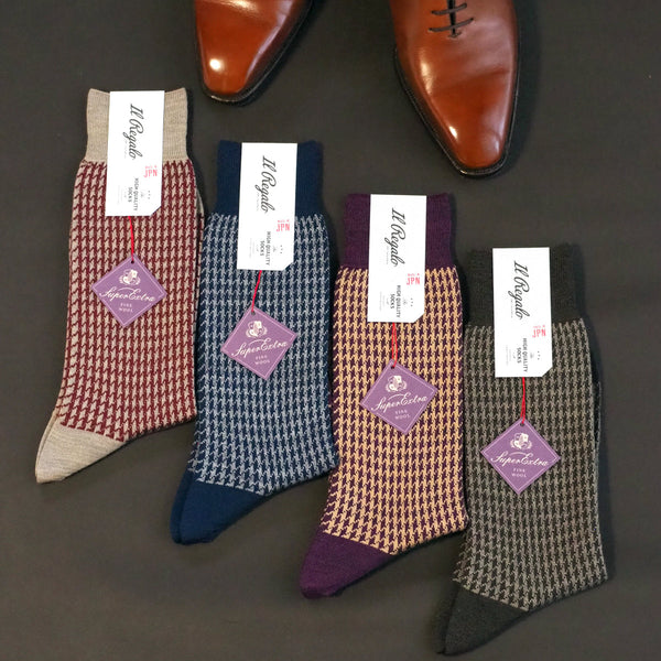 ハウンドトゥースソックス - 靴下  Il Regalo/イルレガロ | HIGH QUALITY SOCKS