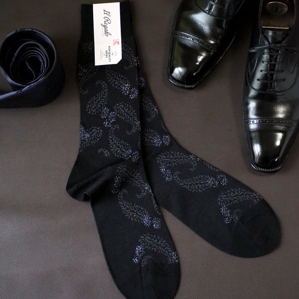 ムーンライトペイズリーソックス - 靴下  Il Regalo/イルレガロ | HIGH QUALITY SOCKS