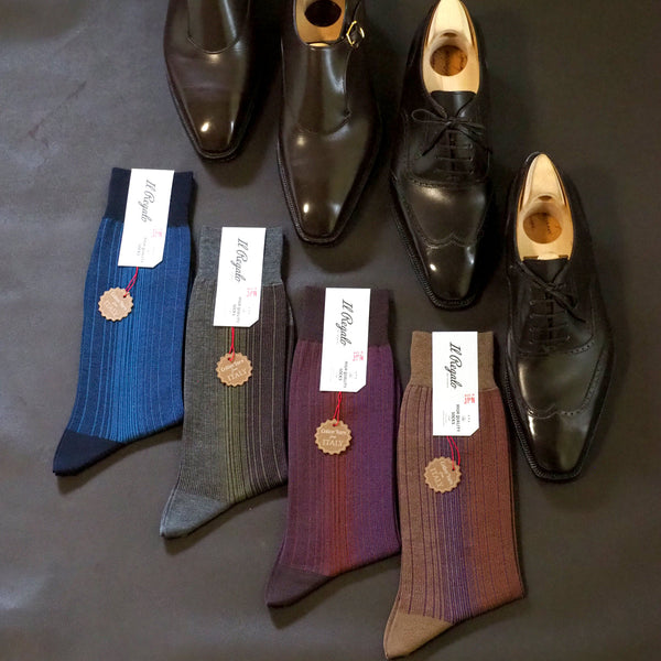 オンブレストライプソックス - 靴下  Il Regalo/イルレガロ | HIGH QUALITY SOCKS