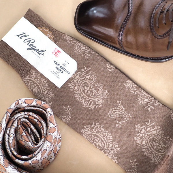 レトロペイズリーソックス - 靴下  Il Regalo/イルレガロ | HIGH QUALITY SOCKS
