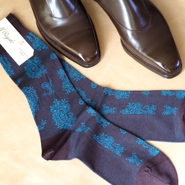 レトロペイズリーソックス - 靴下  Il Regalo/イルレガロ | HIGH QUALITY SOCKS
