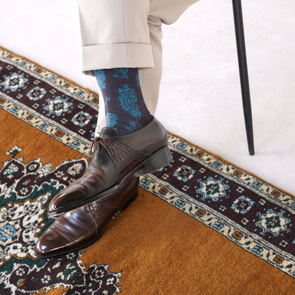 レトロペイズリーソックス - 靴下  Il Regalo/イルレガロ | HIGH QUALITY SOCKS