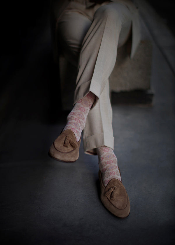 ボールドメダリオンロングホーズ  【outBespokenコラボレーション】 / Lサイズ - 靴下  Il Regalo/イルレガロ | HIGH QUALITY SOCKS