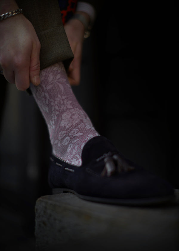 ラミーフローラルロングホーズ  【outBespokenコラボレーション】 - 靴下  Il Regalo/イルレガロ | HIGH QUALITY SOCKS