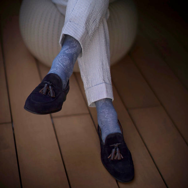 シャドーペイズリーソックス - 靴下  Il Regalo/イルレガロ | HIGH QUALITY SOCKS