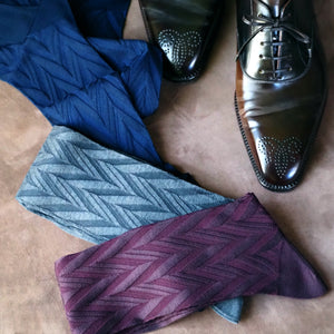 Shadow Herringbone Over-the-calf Socks