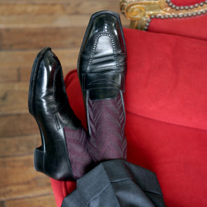 Shadow Herringbone Over-the-calf Socks